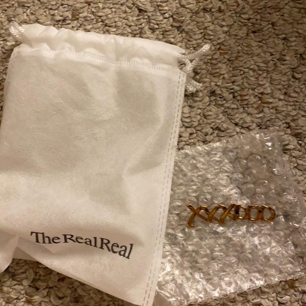 Tiffany & Co XO pin 18k gold